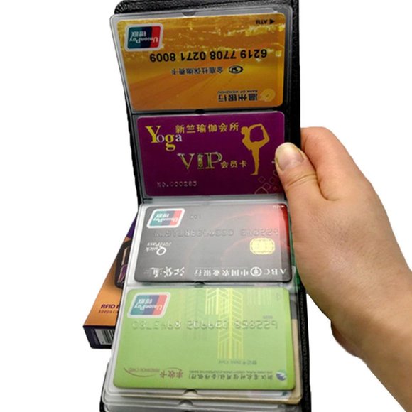 Wonder Wallet as seen on tv RFID blocking LEATHER CARBON FIBER Mens Wallet Purse - Picture 6 of 9